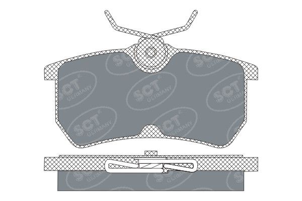 SCT GERMANY Комплект тормозных колодок, дисковый тормоз SP 306 PR